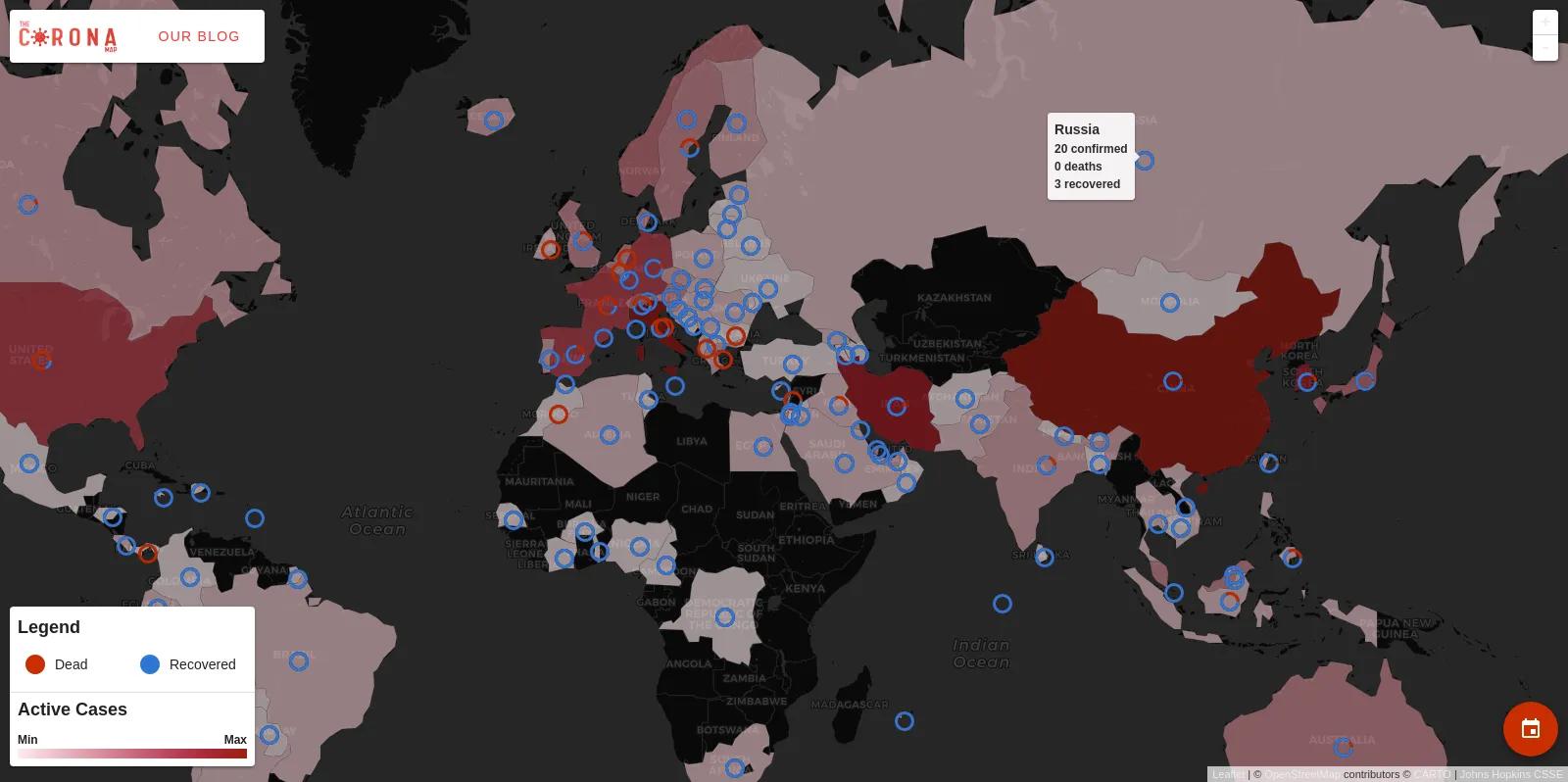 The Corona Map: Visualizing the Pandemic